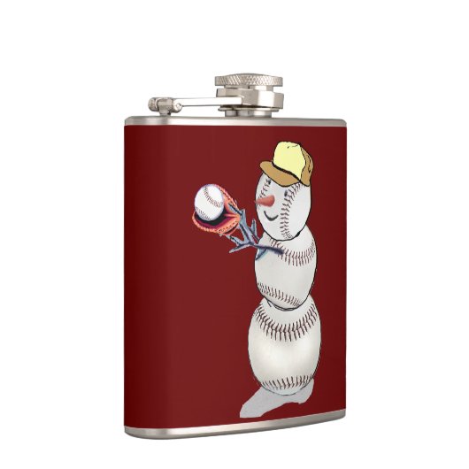 Baseball Snowman Flachmann (Rechts)