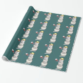 Baseball Snowman Geschenkpapier (Ungerollt)