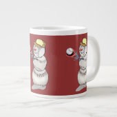 Baseball Snowman Jumbo-Tasse (Vorderseite Rechts)