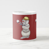 Baseball Snowman Jumbo-Tasse (Vorderseite)
