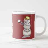 Baseball Snowman Jumbo-Tasse (Rechts)