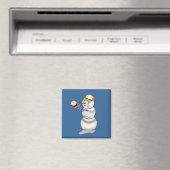 Baseball Snowman Magnet (In Situ (Geschirrspüler))