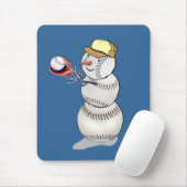 Baseball Snowman Mousepad (Mit Mouse)