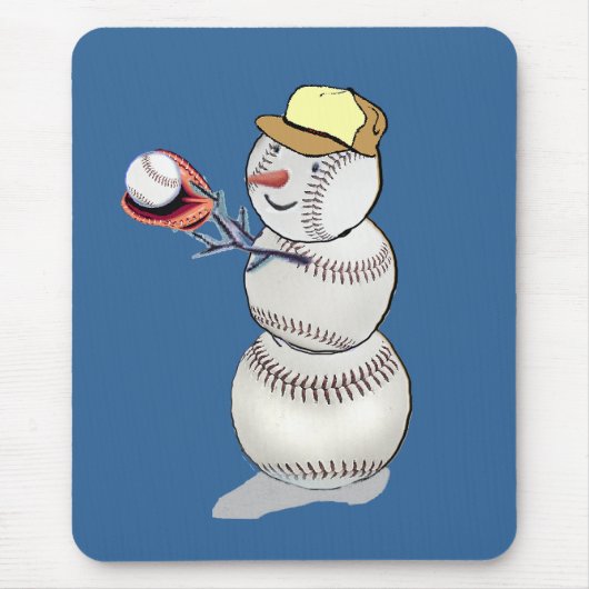 Baseball Snowman Mousepad (Vorne)