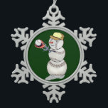 Baseball Snowman Schneeflocken Zinn-Ornament<br><div class="desc">Wenn Sie das Geschenk für jeden besondere Anlass suchen,  dann ist dieser bezaubernde Baseballschneemann Ihre Antwort.</div>