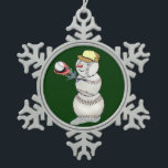 Baseball Snowman Schneeflocken Zinn-Ornament<br><div class="desc">Wenn Sie das Geschenk für jeden besondere Anlass suchen,  dann ist dieser bezaubernde Baseballschneemann Ihre Antwort.</div>