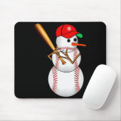 Baseball Snowman Snow Christmas Xmas Men Women Mousepad (Mit Mouse)