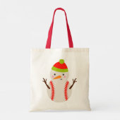 Baseball Snowman Tote Bag Tragetasche (Rückseite)