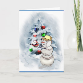 Baseball Snowman Weihnachten