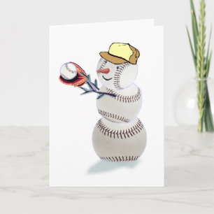 Baseball Snowman Weihnachten