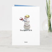 Baseball Snowman Weihnachten (Rückseite)