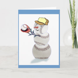 Baseball Snowman Weihnachten