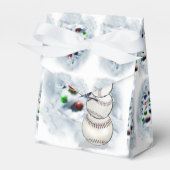 Baseball Snowman Weihnachten Geschenkschachtel (Vorderseite)