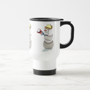 Baseball Snowman Weihnachten Reisebecher