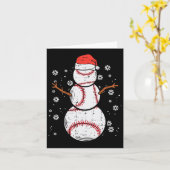 Baseball Snowman Weihnachten Weihnachten Sportboar Karte (Gelbe Blume)