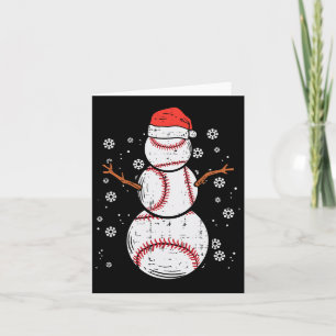 Baseball Snowman Weihnachten Weihnachten Sportboar Karte