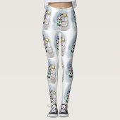 Baseball Snowman Weihnachts-Leggings Leggings (Vorderseite)