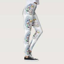 Baseball Snowman Weihnachts-Leggings