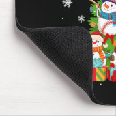 Baseball Snowman Weihnachtsbaum Pitchers Catchers Mousepad (Ecke)
