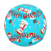 Baseball Snowman Weihnachtsfeier Muster (Rückseite)