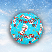 Baseball Snowman Weihnachtsfeier Muster