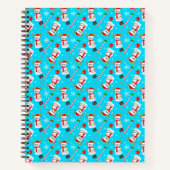 Baseball Snowman Weihnachtsfeier Muster Notizblock (Vorderseite)