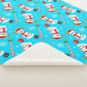 Baseball Snowman Weihnachtsfeier Muster Sherpadecke (3/4)