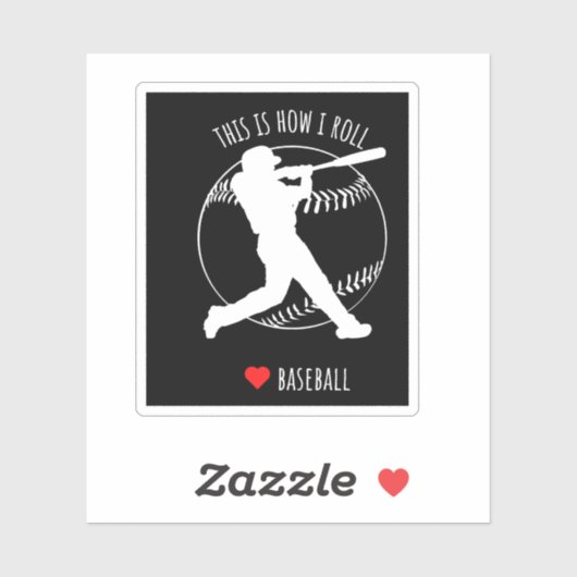 Baseball, so rolle ich Sport Aufkleber (Blatt)