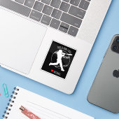 Baseball, so rolle ich Sport Aufkleber (Laptop mit iPhone)