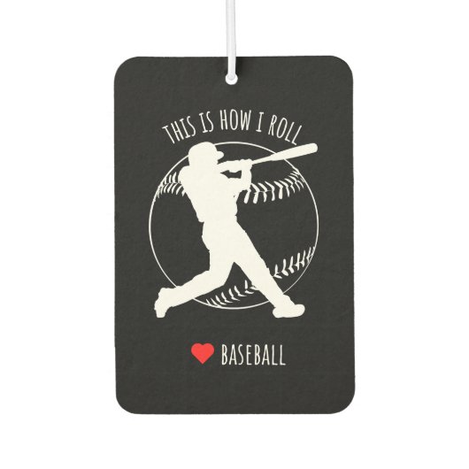 Baseball, so rolle ich Sport Autolufterfrischer (Vorderseite)