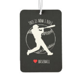 Baseball, so rolle ich Sport Autolufterfrischer (Rückseite)