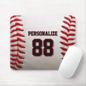 Baseball Softball Benutzerdefinierter Name und Num Mousepad (Mit Mouse)