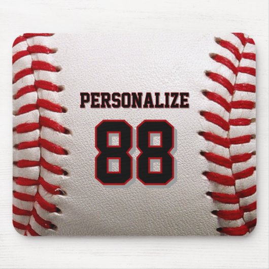 Baseball Softball Benutzerdefinierter Name und Num Mousepad (Vorne)