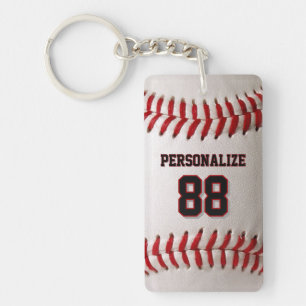 Baseball Softball Benutzerdefinierter Name und Num Schlüsselanhänger