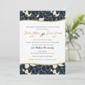 Baseball Softball Bnai Mitzvah Gold und Blau Einladung (Stehend Vorderseite)