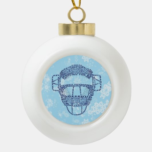 Baseball Softball Catcher's Mask Ornament (Vorderseite)