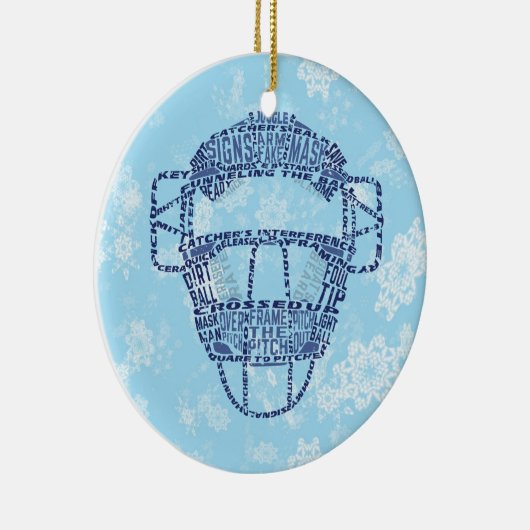 Baseball Softball Catcher's Mask Ornament (Rechts)