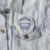 Baseball Softball Catchers Maske Calligram Abzeich Button (Beispiel)