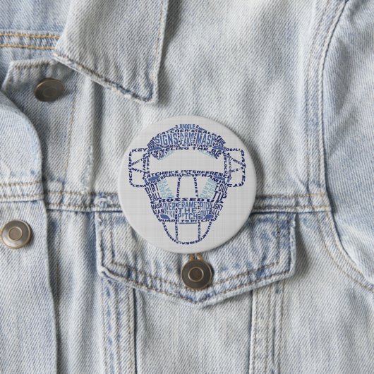 Baseball Softball Catchers Maske Calligram Abzeich Button (Beispiel)
