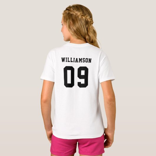 Baseball Softball Club Mannschaftsliga Name Nummer T-Shirt (Schwarz voll)