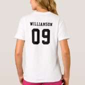 Baseball Softball Club Mannschaftsliga Name Nummer T-Shirt (Rückseite)