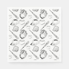Baseball/Softball Collage Napkins Serviette