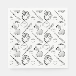 Baseball/Softball Collage Napkins Serviette