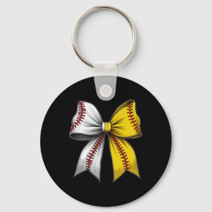 Baseball Softball Coquette Bow Game Day Liebe Schlüsselanhänger