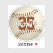 Baseball Softball Custom-Cut Vinyl Sticker (Blatt)