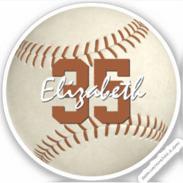 Baseball Softball Custom-Cut Vinyl Sticker