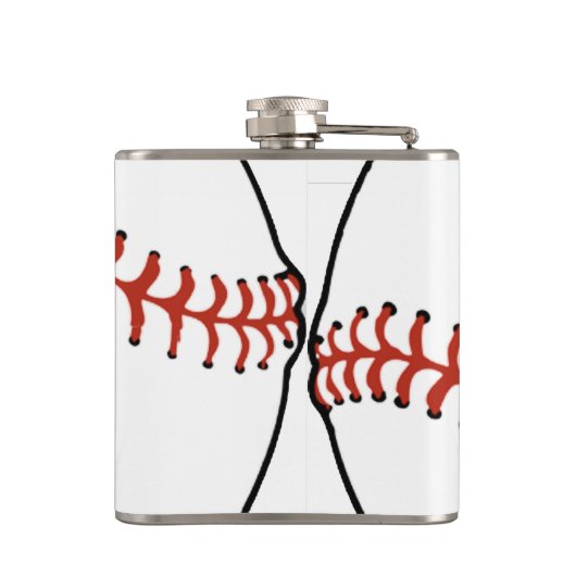Baseball-Softball-Design-Flasche Flachmann (Rückseite)