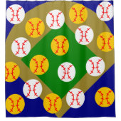 Baseball/Softball Duschvorhang (Vorderseite)