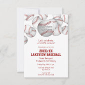 Baseball Softball Ende der Saison feiern Einladung (Vorderseite)