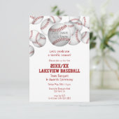 Baseball Softball Ende der Saison feiern Einladung (Stehend Vorderseite)